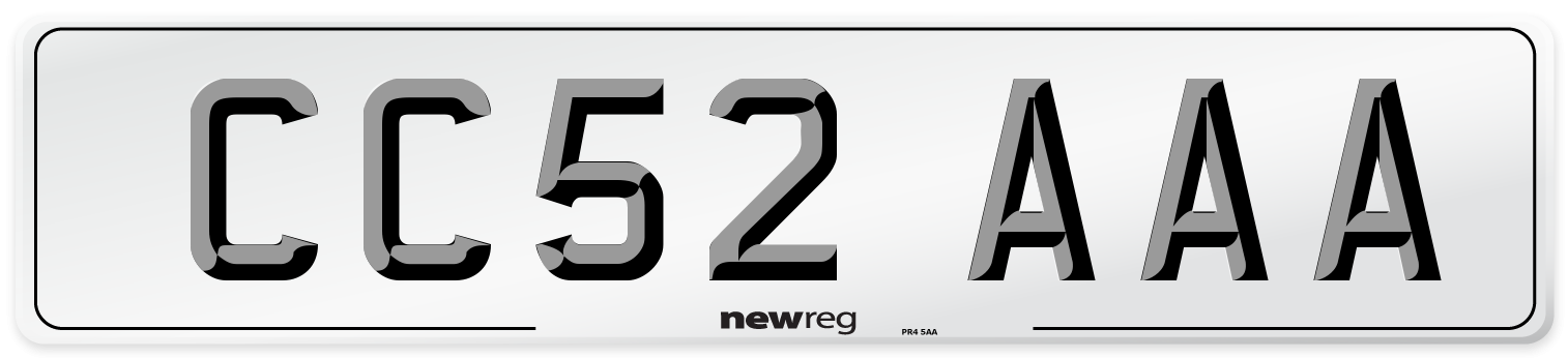 CC52 AAA Number Plate from New Reg